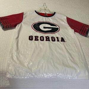 Gameday Coulture: UGA, Georgia Bulldogs Chic Full Sequin Jersey Dress: XL